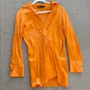 Zara Vibrant Orange mini dress
